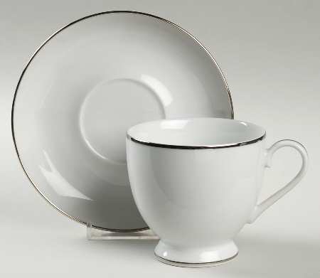 Hallmark Platinum Footed Cup & Saucer Set