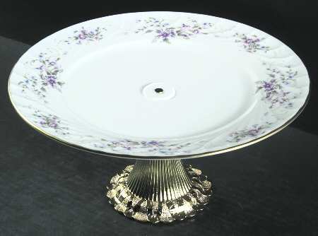 Jolie Cake Stand with 4"-5" Metal Pedestal  Hc