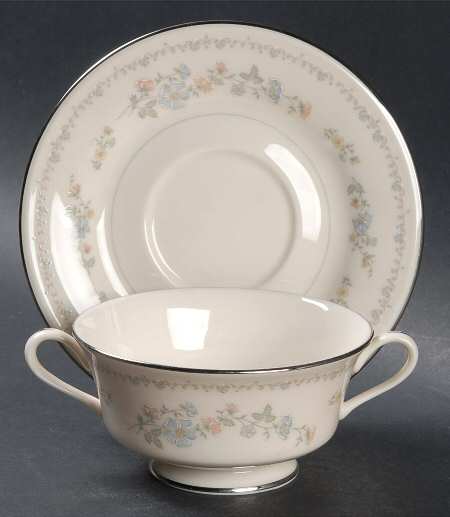 Juliana Footed Cream Soup Bowl & Saucer Set