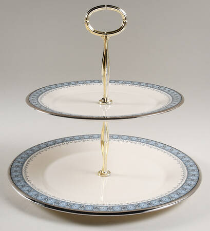 Kingsbury 6 5/8"-10"  2 Tiered Serving Tray (Dp, Sp) HC