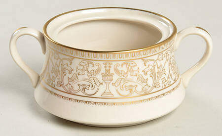 Lorenzo De Medici (Ivory with Gold) Sugar Bowl No Lid