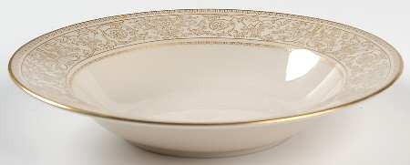 Lorenzo De Medici (Ivory with Gold) Rim Soup Bowl