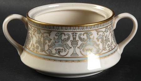 Lorenzo de Medici (Green-Blue with Gold) Sugar Bowl No Lid