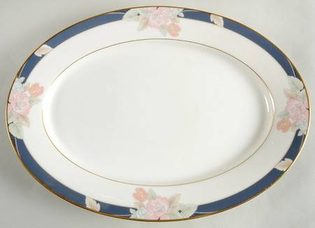 Mae Bloom 14" Oval Serving Platter