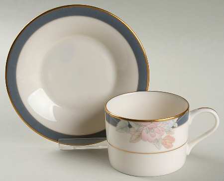 Mae Bloom Flat Cup & Saucer Set by Gorham