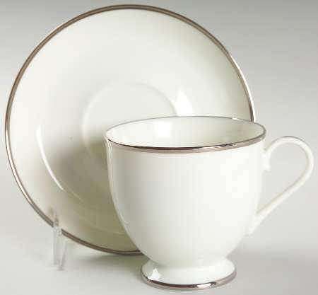 Masterpiece Platinum Footed Cup & Saucer Set