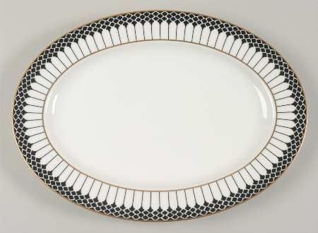 Marbury Black 14" Oval Serving Platter