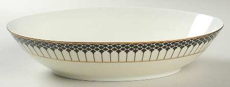 Marbury Black 10" Oval Vegetable Bowl