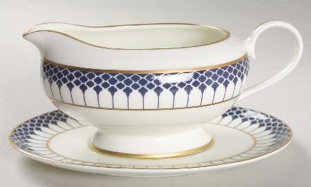 Marbury Cobalt Blue Gravy Boat & Underplate