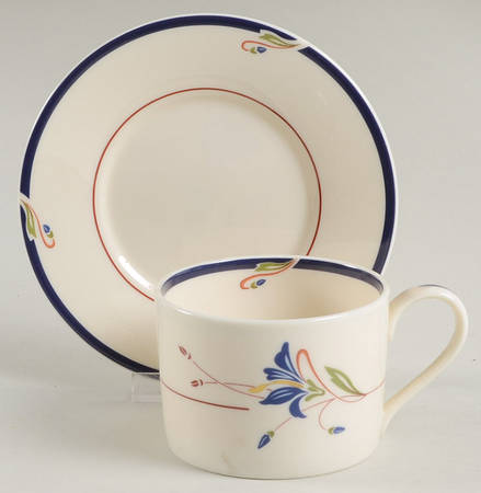 Melon Bud Flat Cup & Saucer Set by Gorham