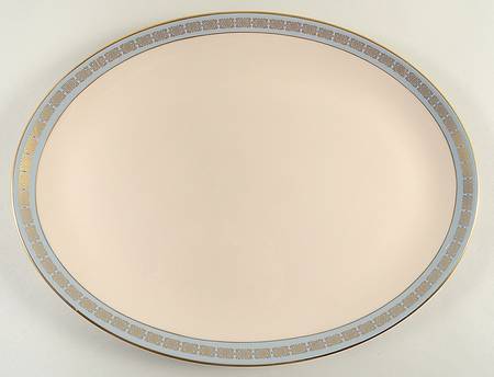 Ming Sky Blue 14" Oval Serving Platter