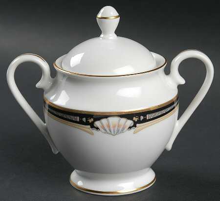 Newport Scroll Sugar Bowl & Lid