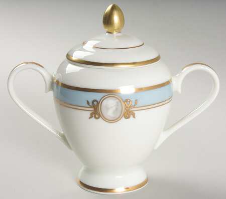 Pavia Blue Sugar Bowl & Lid