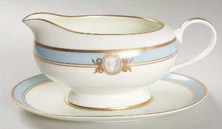 Pavia Blue Gravy Boat & Underplate
