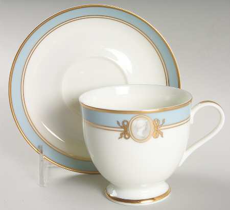 Pavia Blue Footed Cup & Saucer Set