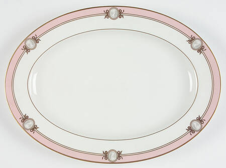Pavia Pink 14" Oval Serving Platter
