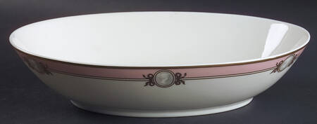 Pavia Pink 10" Oval Vegetable Bowl