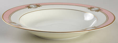 Pavia Pink Rim Soup Bowl