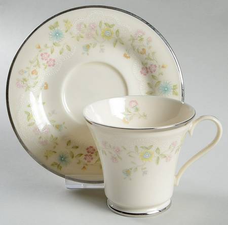 Pastelle Footed Cup & Saucer Set by Gorham