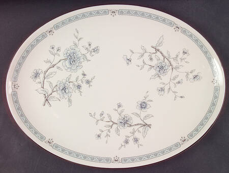 Peonies 14" Oval Serving Platter
