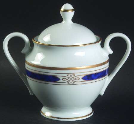Regalia Court Lapis Sugar Bowl & Lid