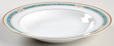 Regalia Court Teal Rim Soup Bowl