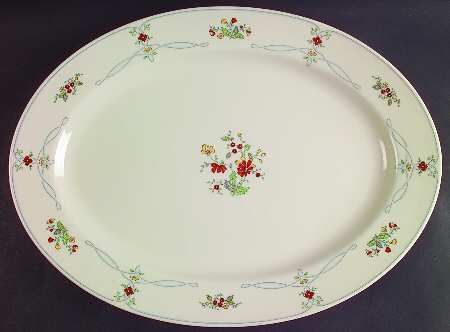 Ribbon Edge 16" Oval Serving Platter