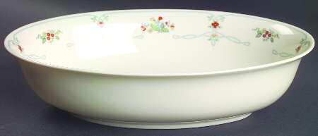 Ribbon Edge 10" Oval Vegetable Bowl
