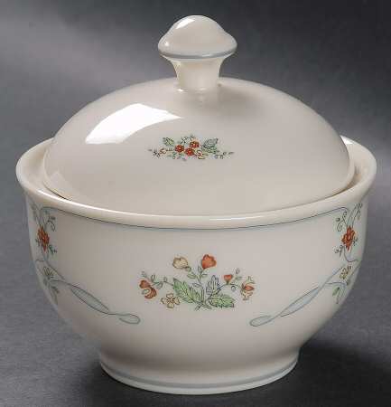 Ribbon Edge Sugar Bowl & Lid