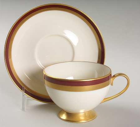 Ruby Contessa Footed Cup & Saucer Set