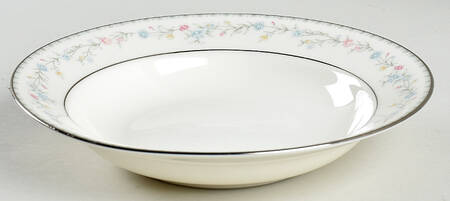 Snow Rose Rim Soup Bowl