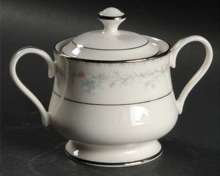 Snow Rose Sugar Bowl & Lid