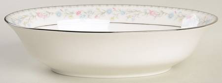 Snow Rose 10" Oval Vegetable Bowl
