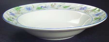 Sweet Violet Rim Soup Bowl