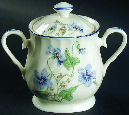 Sweet Violet Sugar Bowl & Lid