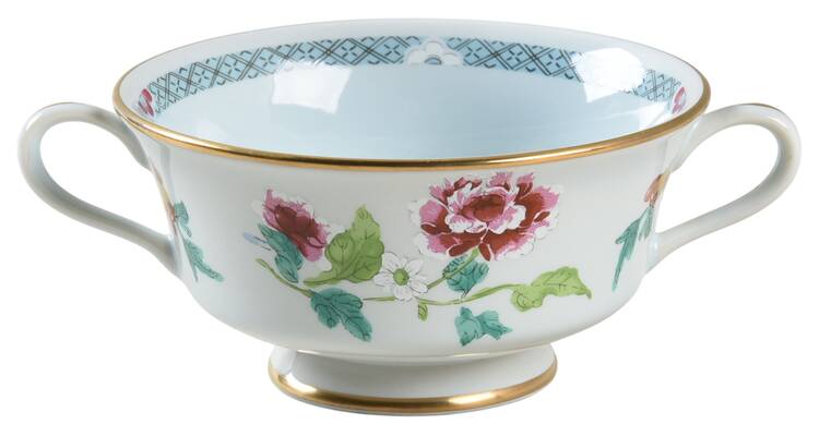 Town Garden Footed Cream Soup Bowl