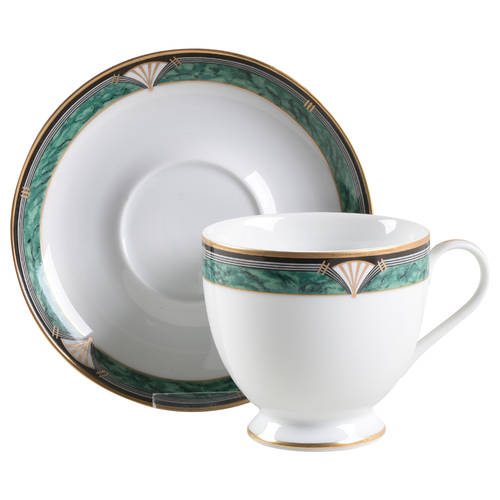 Townsend Gold Footed Cup & Saucer Set by Gorham