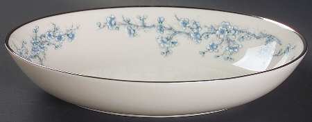Winter Blossom 9" Oval Vegetable Bowl