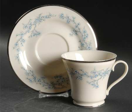 Winter Blossom Footed Cup & Saucer Set