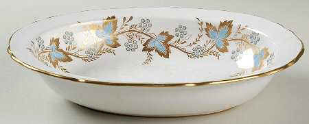 Cambridge (Blue & Gold) 10" Oval Vegetable Bowl
