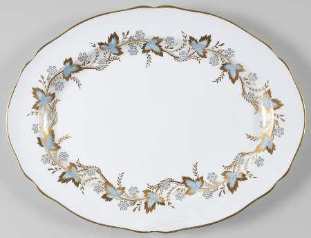 Cambridge (Blue & Gold) 15" Oval Serving Platter