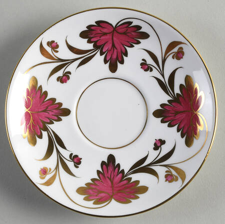 Culross Red Saucer for Demitasse Cup