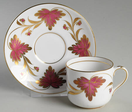 Culross Red Demitasse Cup & Saucer Set