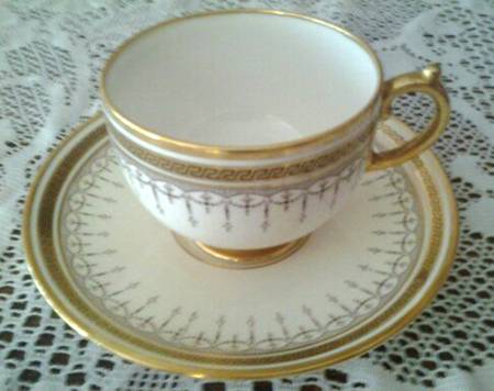 Grecian Footed Cup & Saucer Set