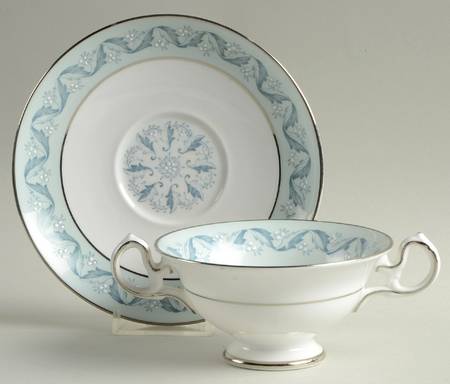 Lucerne Footed Cream Soup Bowl & Saucer Set