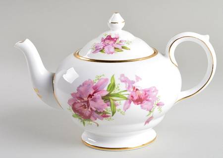 Orchid Teapot & Lid