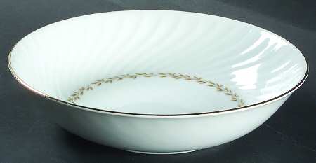 Golden Swirl 9" Round Vegetable Bowl