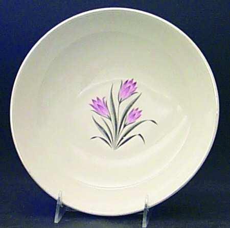 Pink Crocus 8" Round Vegetable Bowl