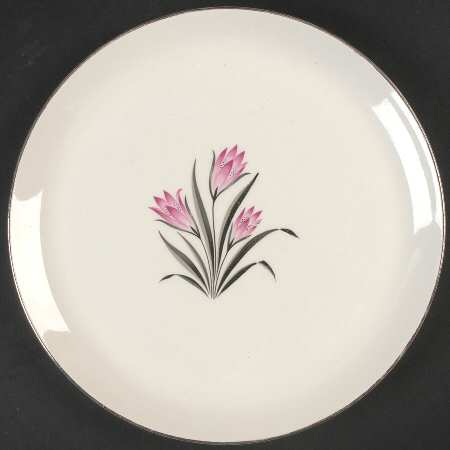 Pink Crocus Luncheon Plate