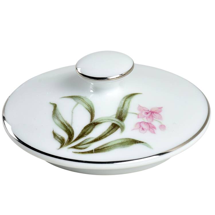 Pink Orchid Lid for Sugar Bowl